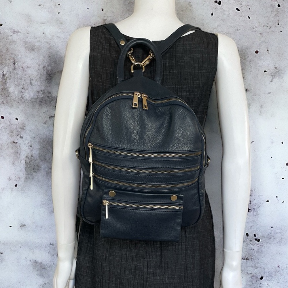 Laura Di Maggio Milan Blue Leather backpack